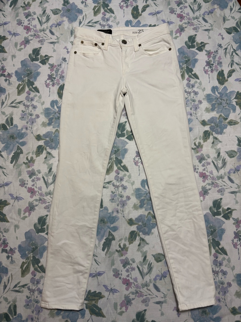 J. Crew Toothpick White Jeans / Pants Size 25